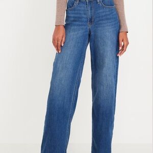 EUC Old Navy Wow Wide Leg Jeans in Deep Blue Size 4 Tall